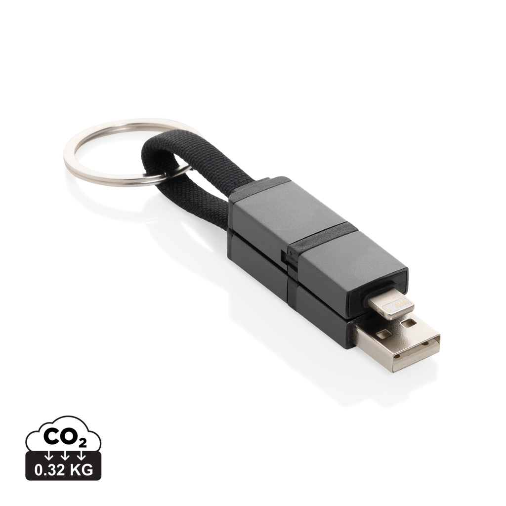 [P302.7602] Terra recycled aluminium 4 in 1 60W fast charging cable