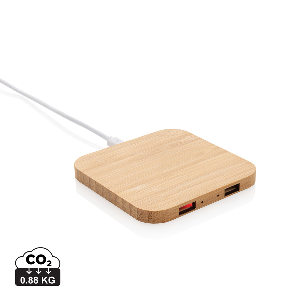 [P308.149] Bamboo 5W wireless charger with USB