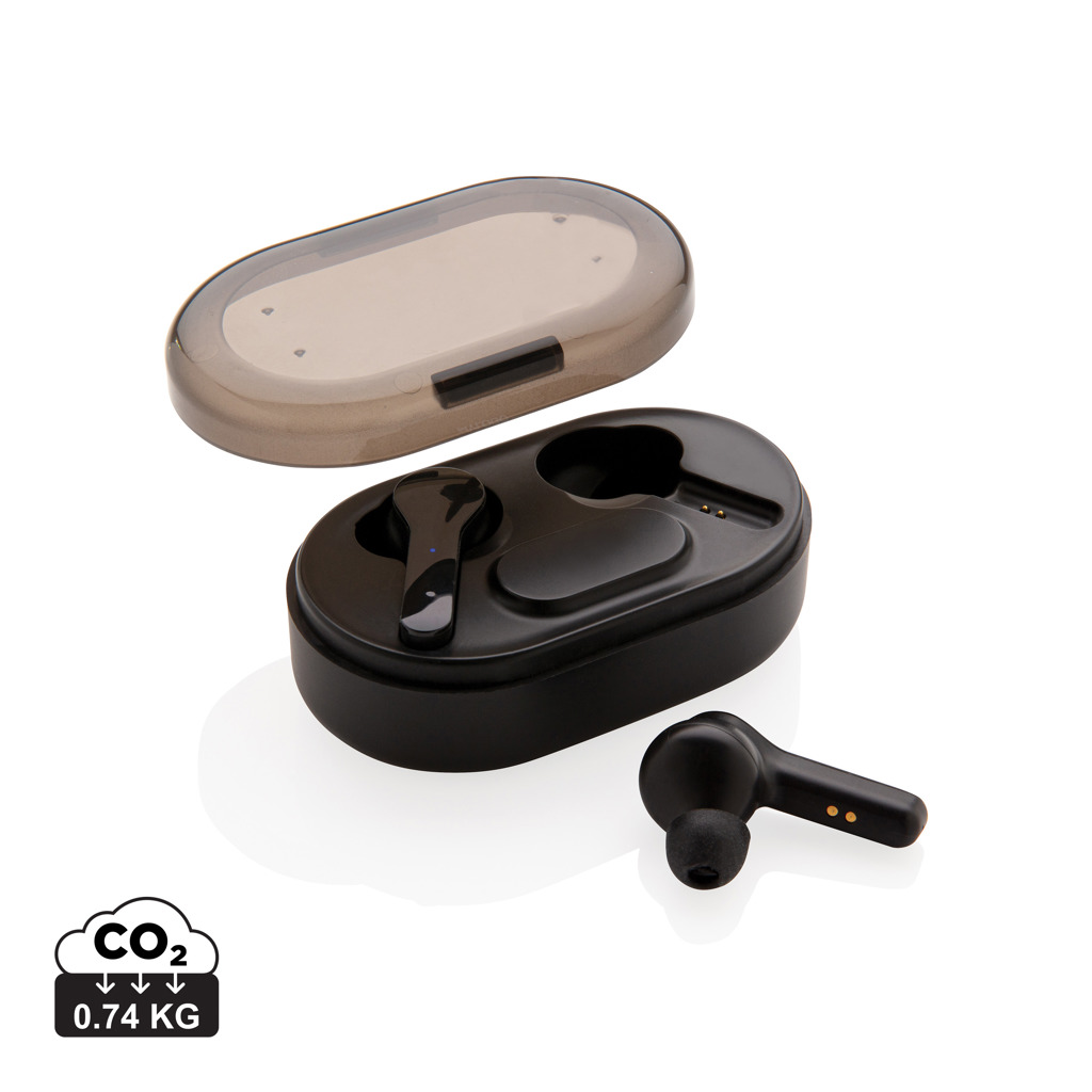 [P329.181] Light up logo TWS earbuds in charging case