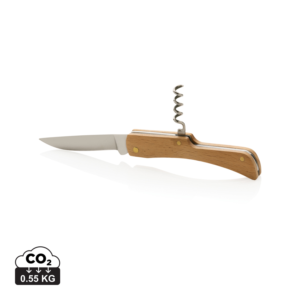 [P414.019] Wooden knife with bottle opener