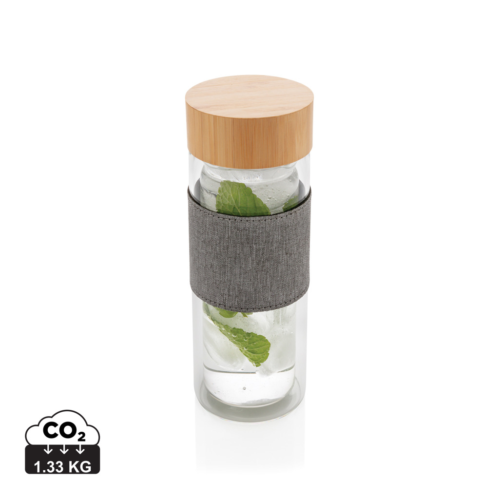 [P436.780] Impact double wall borosilicate glass bottle