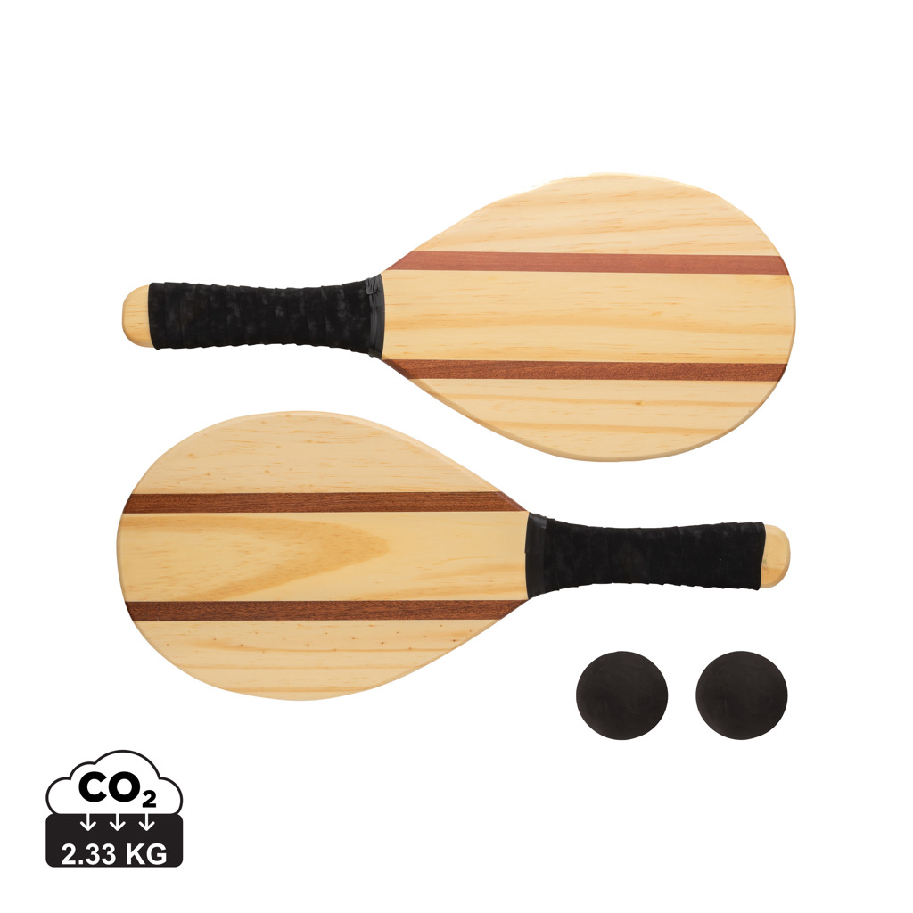[P453.509] Wooden frescobol tennis set