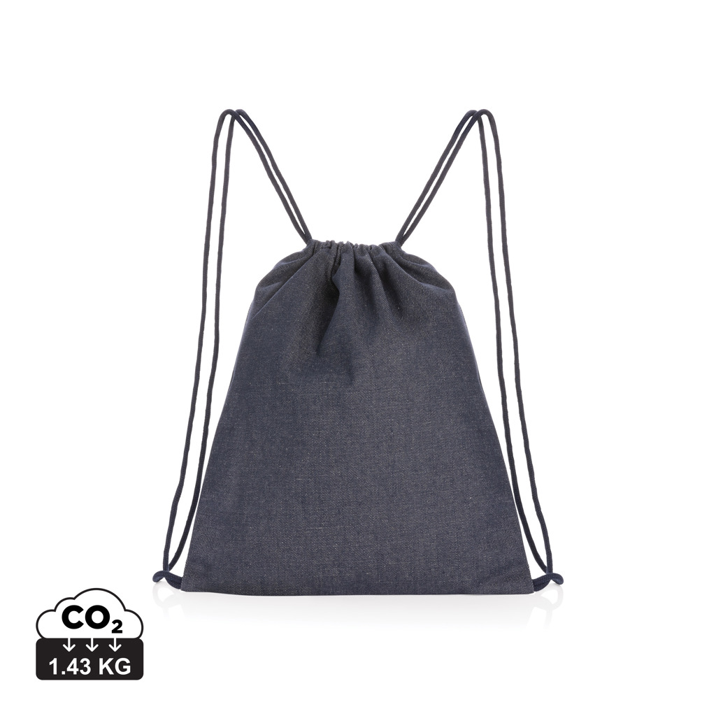 [P762.835] Impact AWARE™ recycled denim drawstring backpack