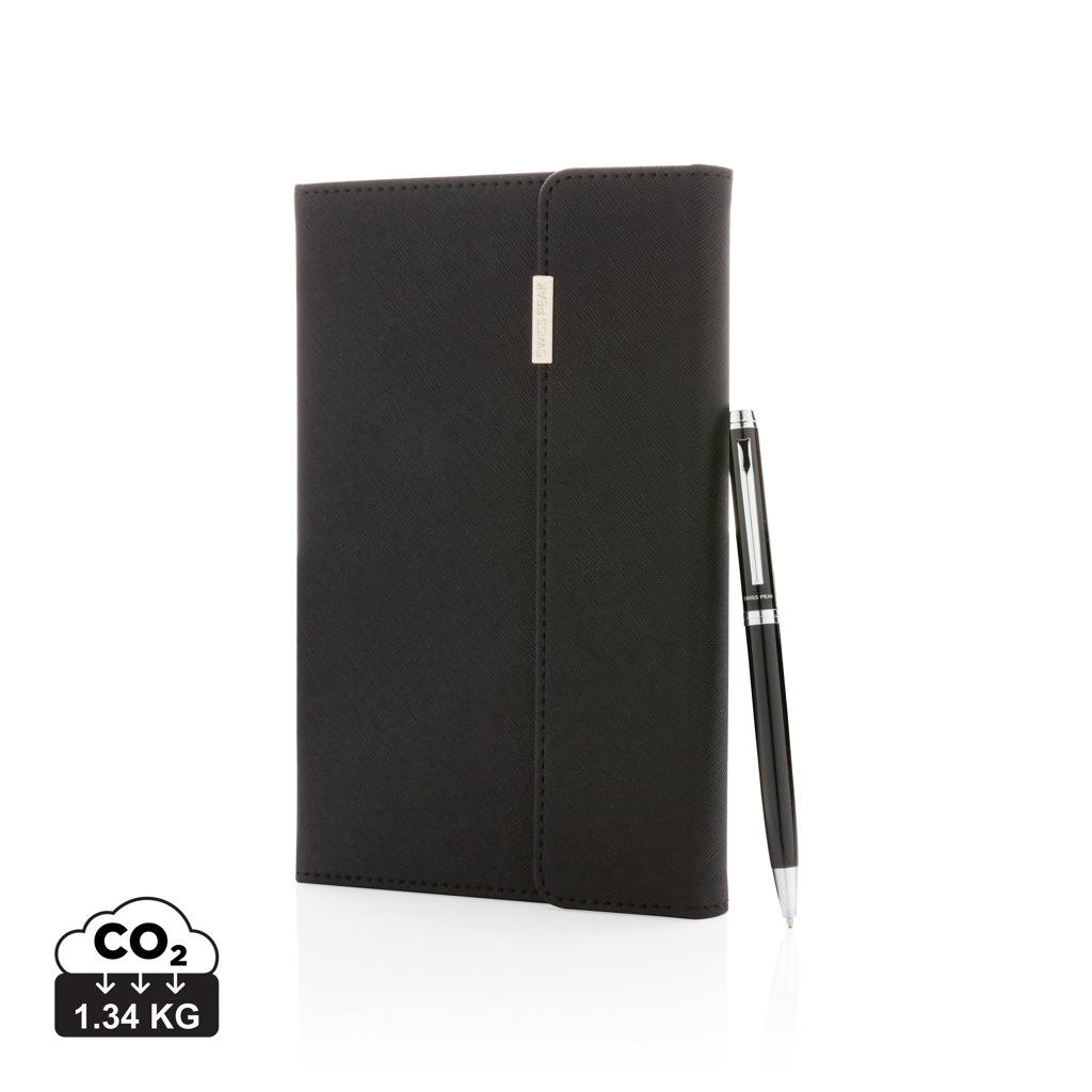 [P772.921] Swiss Peak deluxe A5 notebook and pen set