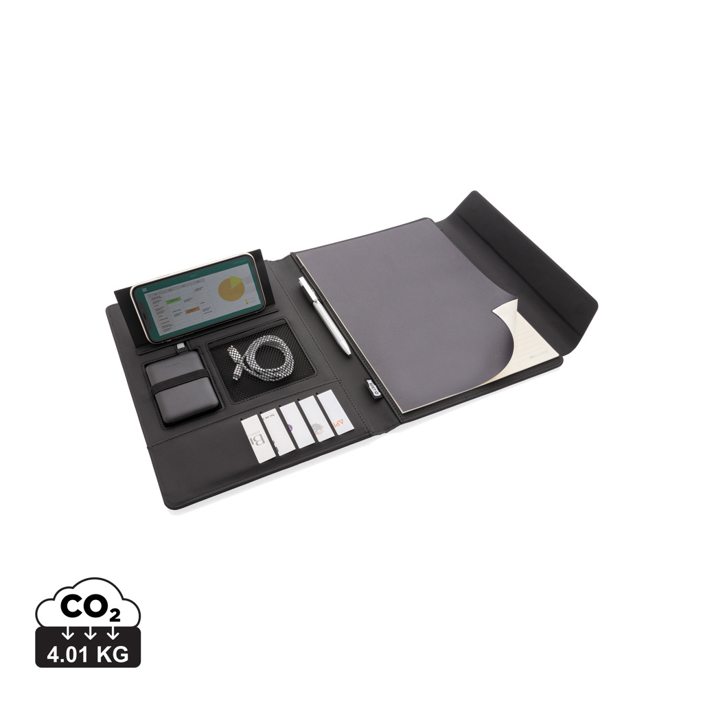 [P774.071] Fiko 5W wireless charging portfolio A4 with powerbank