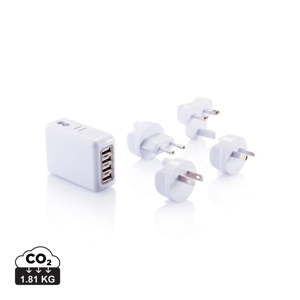 [P820.373] Travel plug with 4 USB ports
