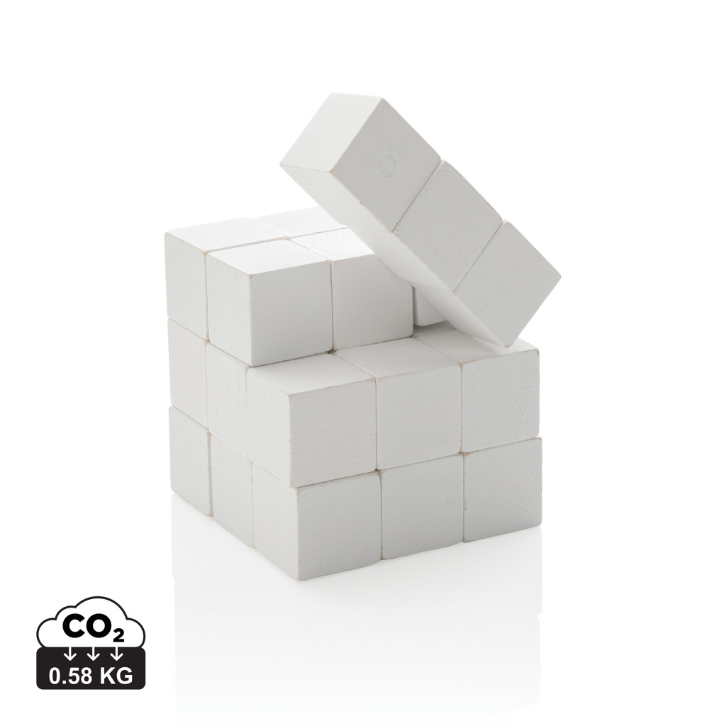 [P940.113] Wooden brain game in canvas pouch