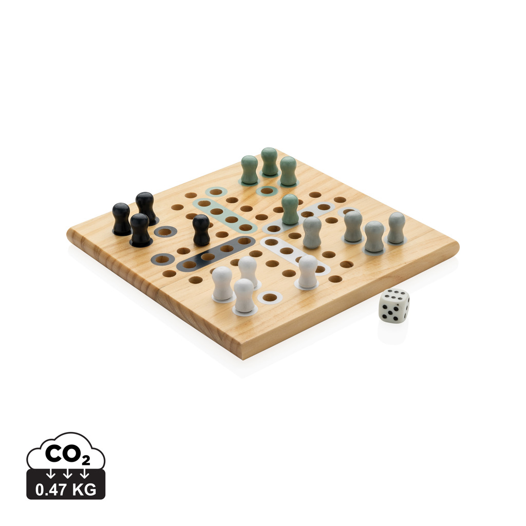 [P940.279] Claire wooden Ludo game